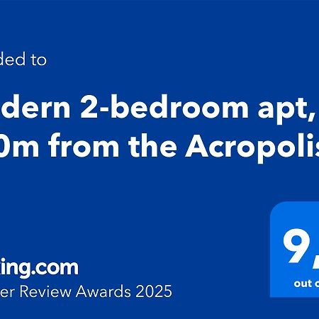 Modern 2-Bedroom Apt, 200M From The Acropolis Athens Luaran gambar