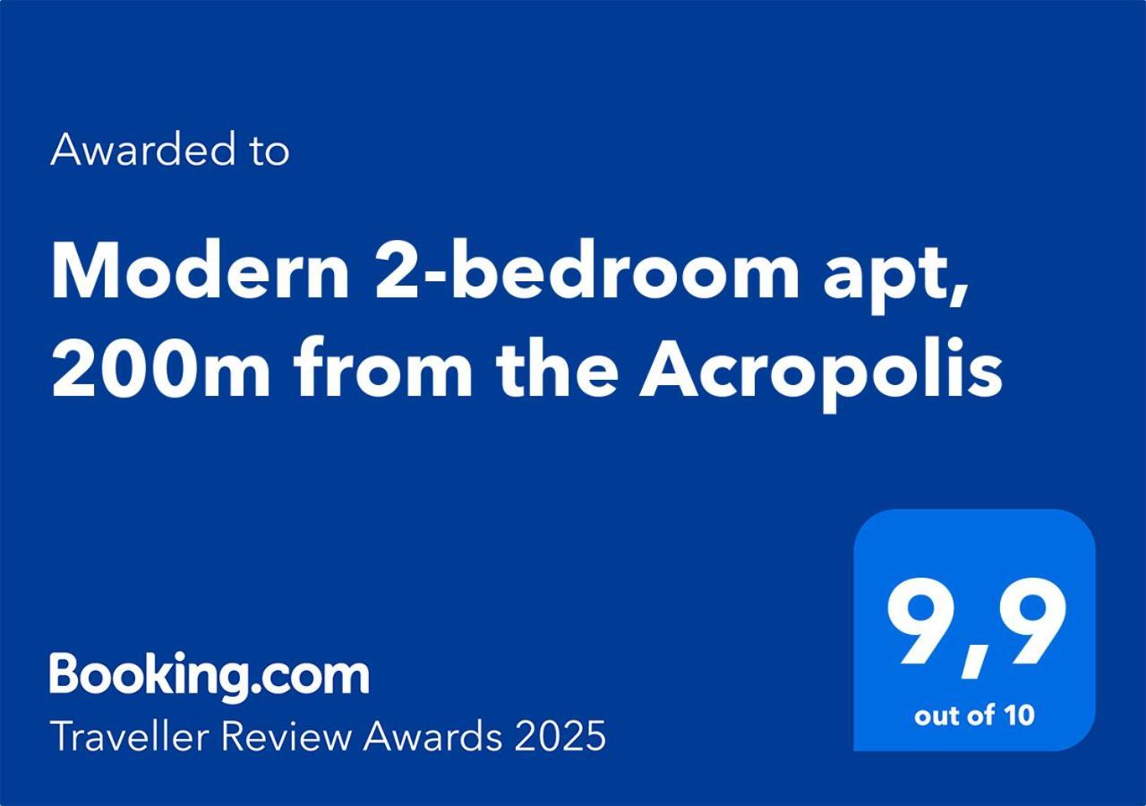 Modern 2-Bedroom Apt, 200M From The Acropolis Athens Luaran gambar